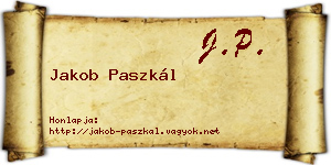 Jakob Paszkál névjegykártya